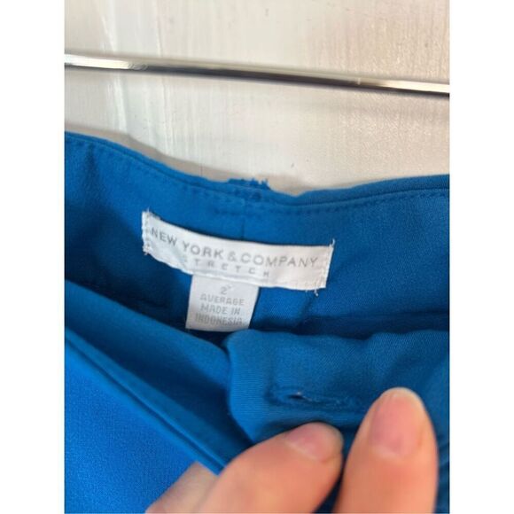 New York and Company, stretchy blue pants dress pants size 2 - Picture 2 of 3
